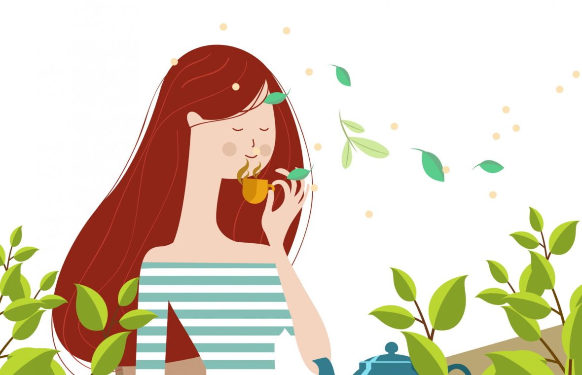 adaptogeni ce sunt si beneficii. Femeie care bea ceai din plante