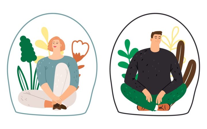 Persoane introvertite bucurându-se de spațiul personal