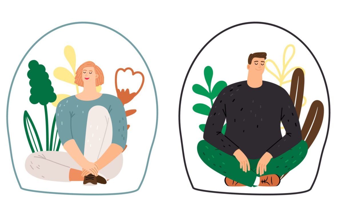 Persoane introvertite bucurându-se de spațiul personal