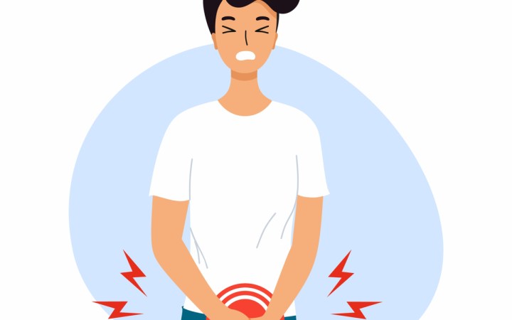 hifu tratament modern pentru cancerul de prostata. barbat cu durere in zona inghinala