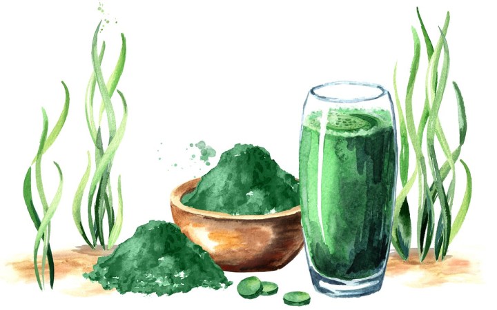spirulina beneficii pentru slabit si anticancer. pudra, pastile, smoothie, alge verzi-albastre