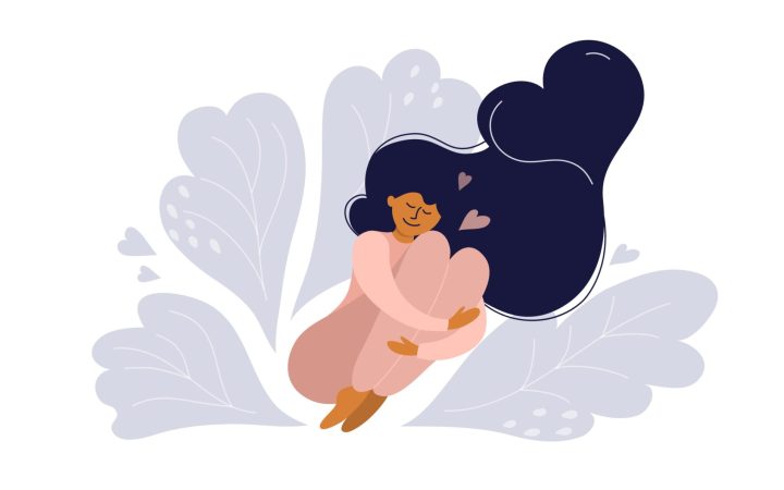 Femeie atentă la propriile nevoi - concept self-care