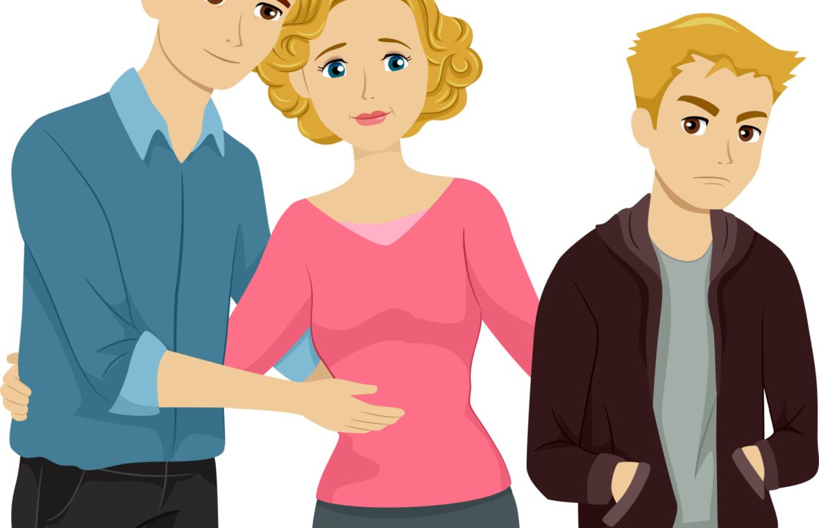părinte vitreg alături de noua familie