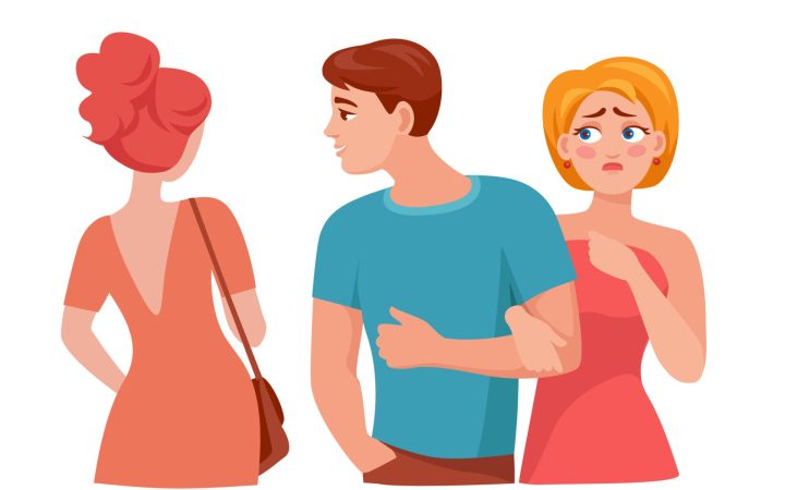 infidelitate în cuplu, un bărbat atras de o altă femeie