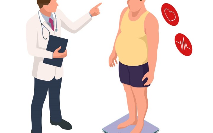 sindromul cushing boala provocata de excesul de cortizol. barbat cu obezitate tronculara la medic