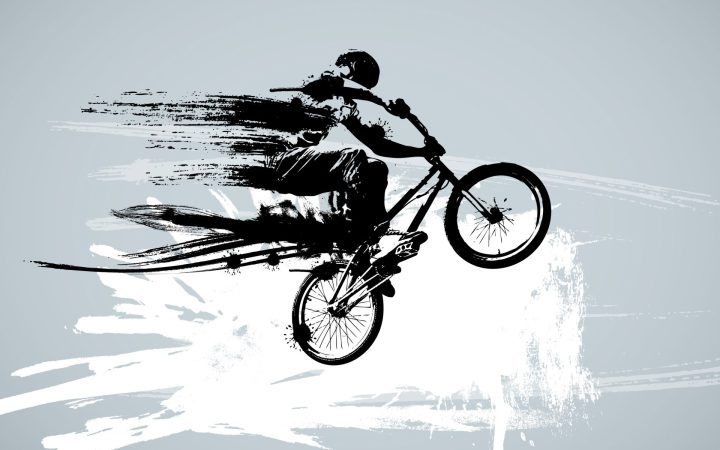 Biciclist exemplificând nevoia de senzații tari