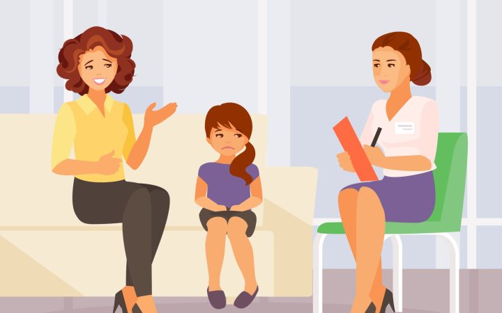 Terapie de familie în care sunt prezente mama și fiica
