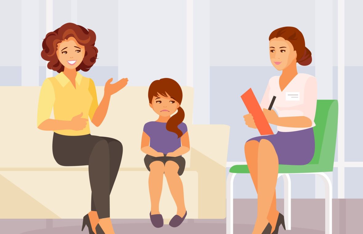 Terapie de familie în care sunt prezente mama și fiica