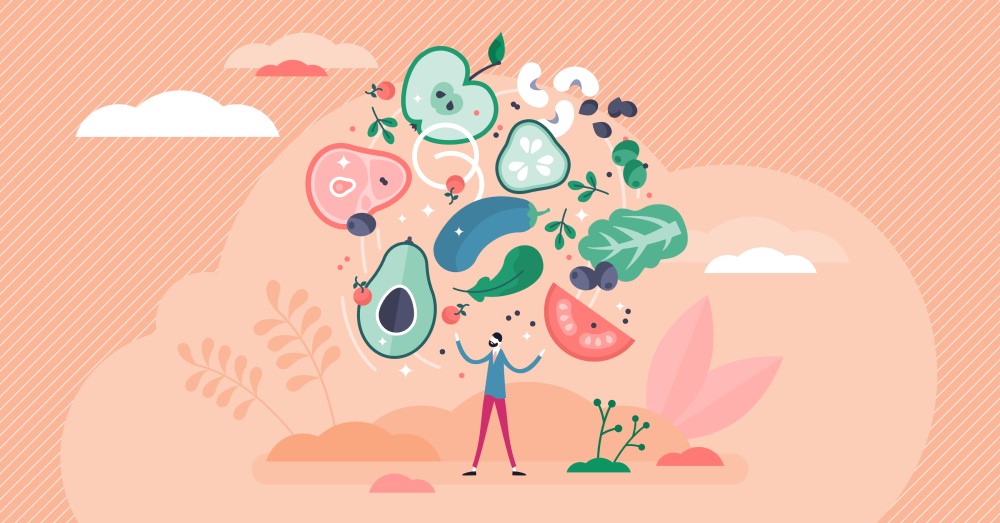 macronutrienti si micronutrienti ce sunt lista surse alimentare calculator. barbat care jongleaza cu grupele alimentare de macronutrienti si micronutrienti
