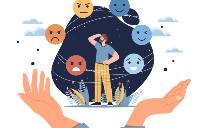 ce facem cu emoțiile. bărbat care navighează printre emoții