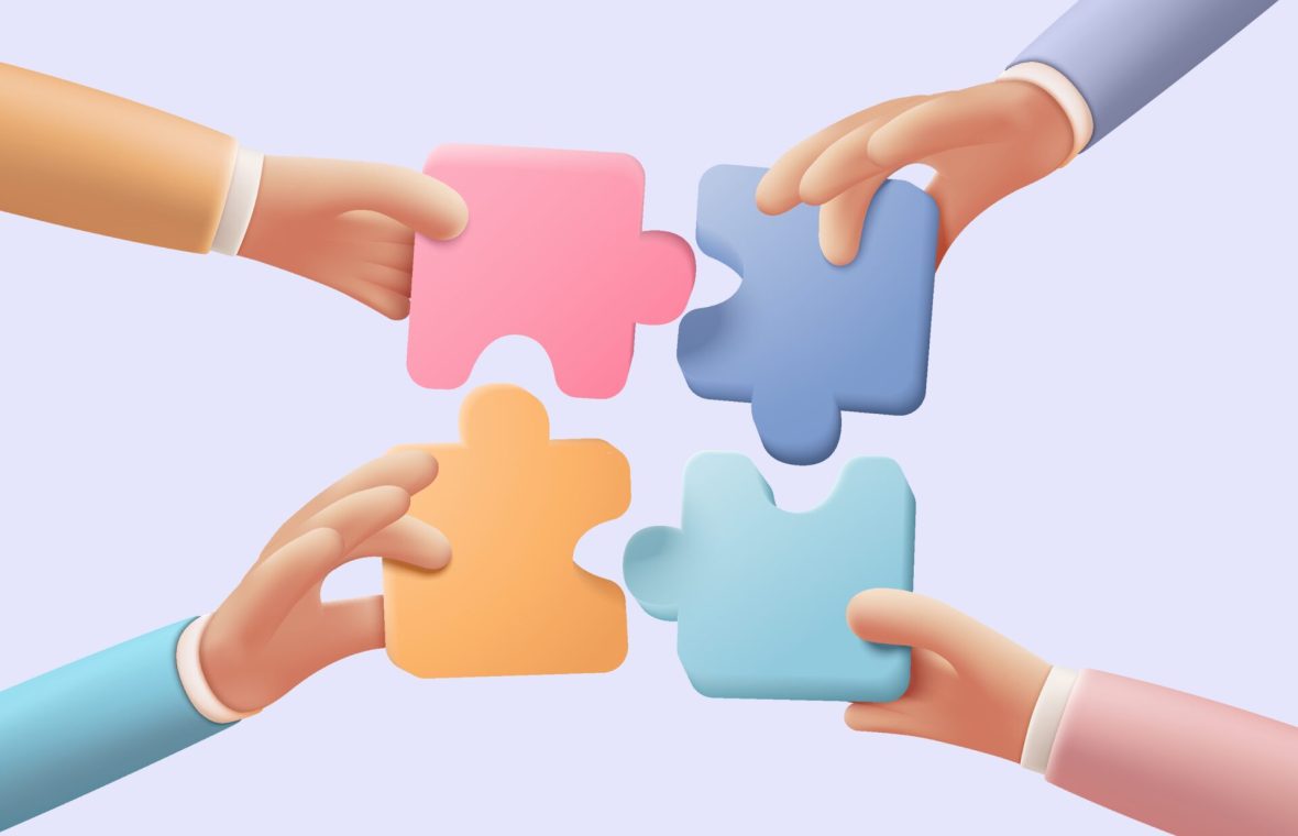Piese de puzzle reprezentând nevoia de apartenență