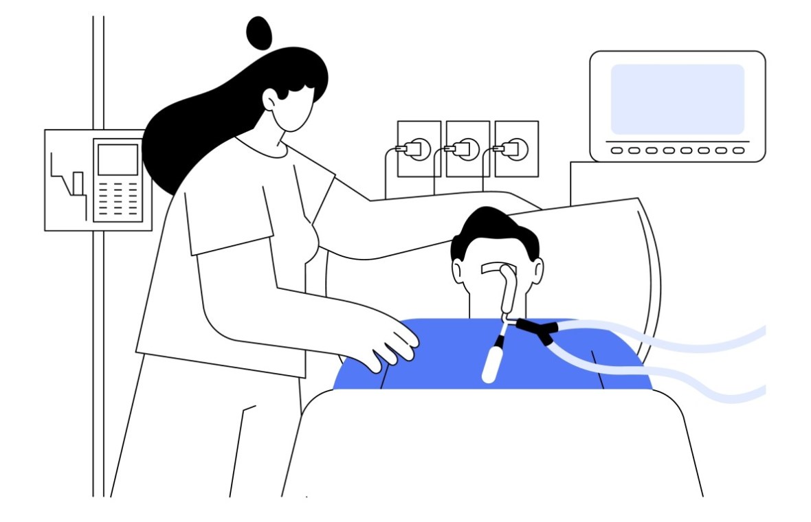 septicemia. Pacient la terapie intensivă cu septicemie