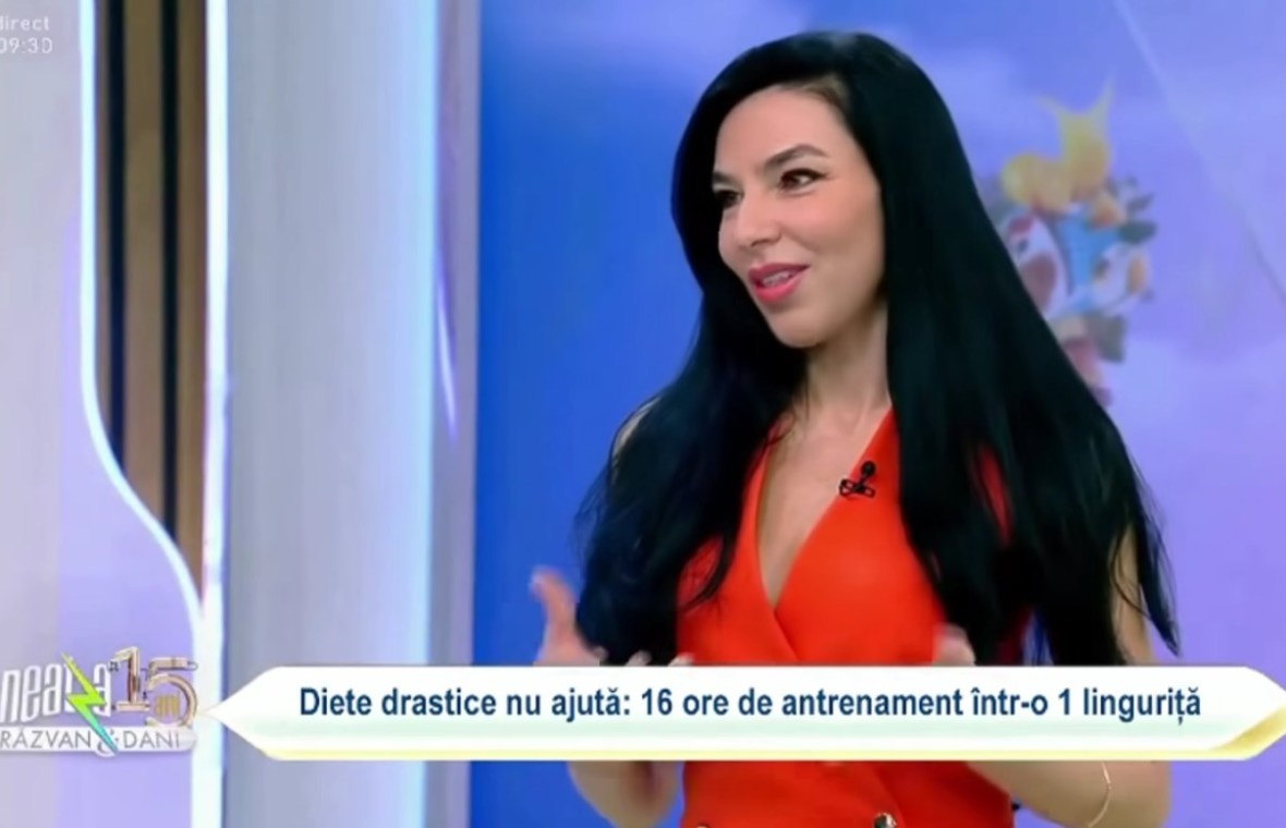 captură dintr-o reclamă deepfake care o ilustrează pe nutriționista Ruxandra Pleșea promovând un produs minune de slăbit la Neața cu Răzvan și Dani