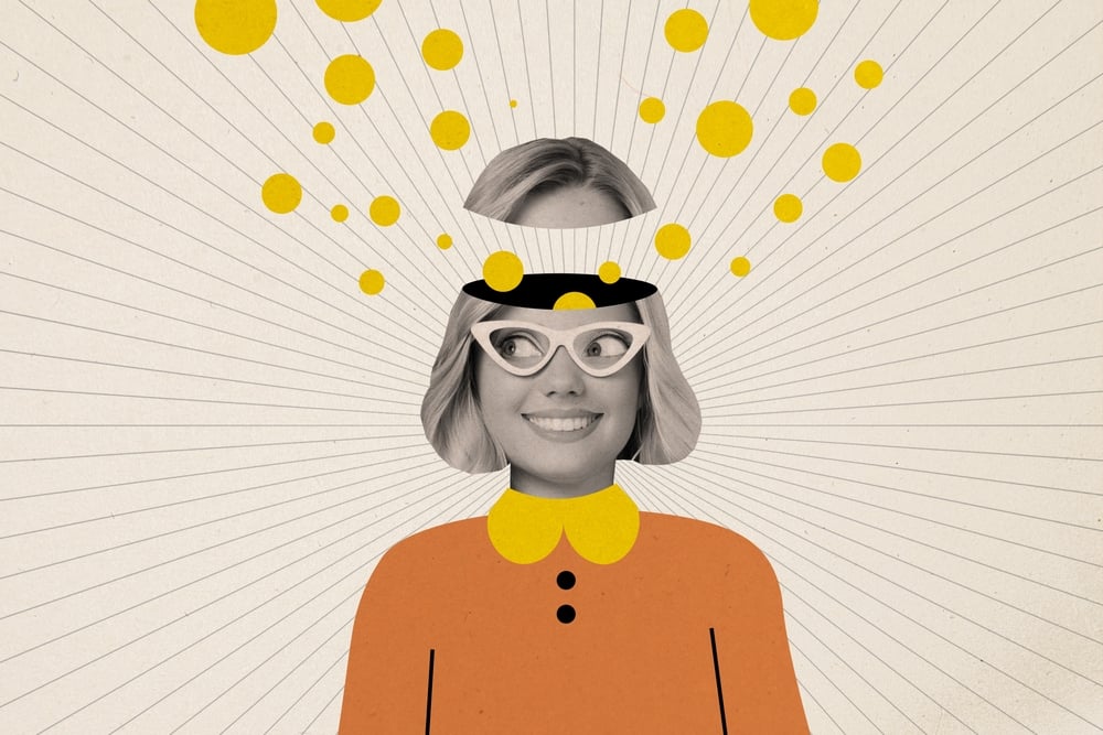 Imagine simbolizând o femeie cu minte deschisă